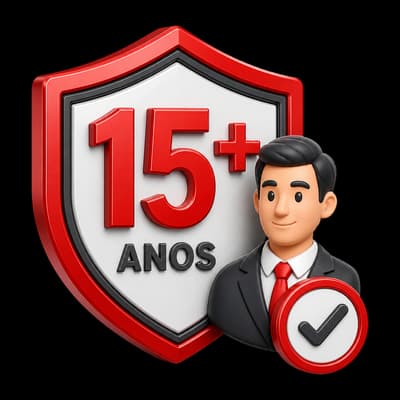 Brasão de 15 anos de experiência